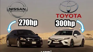 تويوتا كامري ضد نيسان التيما | Toyota Camry V6 VS Nissan AltimaV6