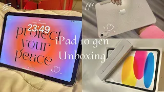 iPad 10 Gen UNBOXING in 2024 (silver) Apple Pencil & Accessories ˚ ༘♡ ⋆｡˚ ❀ #ipad