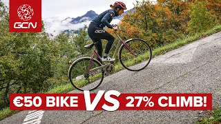 €50 Bike VS Insanely Steep Climb! | GCN's Cheap Bike Challenge