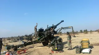 INDIAN ARMY BOFORS GUN FIRING.