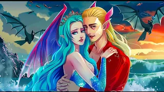 Mermaid Loves Vampire, Why N0T? 🧜‍♀️💗🧛 HOT vs COLD - English Fairy Tales 🌛 Fairy Tales Every Day