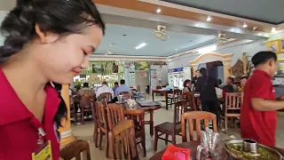 Tasting lunch at Famous Khmer Phkay Prouek restaurant in Svay Sisapon Cambodia