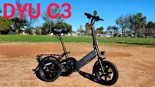 DYU C3 Folding Electric Bike Review and Ride Experience!