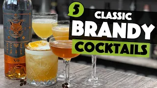 5 CLASSIC Brandy Cocktails | Easy Cocktails to make at Home Bar | Steve the Barman