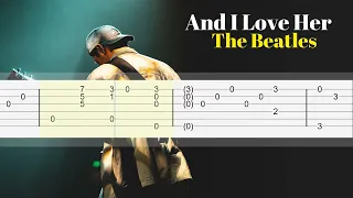 And I Love Her   The Beatles   Fingerstyle Guitar Tutorial Cover TAB