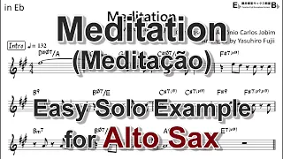 Meditation (Meditação) - Easy Solo Example for Alto Sax