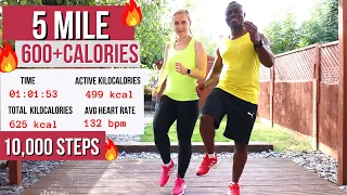 5 Mile 1 Hour Full Body Walking Workout to Burn over 600 Calories + 10,000 STEPS Walk at Home
