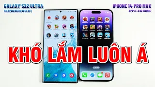 Speedtest iPhone 14 Pro Max vs Galaxy S22 Ultra: KHÓ LẮM LUÔN Á!