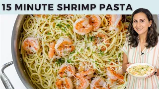 Garlic Shrimp Spaghetti | Easy 15 Minute Meal