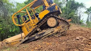 The Perfect Caterpillar D6R XL Dozer Opening Forest To people's Plantations