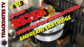 Teil 19 | Cartridge | Einbau Andreani Misano Cartridge | APRILIA RS250  | Wiederaufbau Rennmaschine