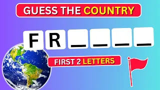 Guess The Countries By First 2 Letters🌎 | Country Quiz🤯✅|| World Quiz || #2