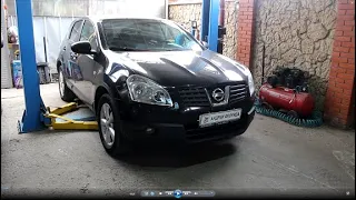 Замена правой форсунки омавателя фары на Nissan Qashqai 2,0 4WD Ниссан Кашкай 2009