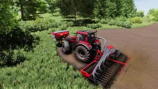 Farming Simulator 22MAP No Mans Land  посів трави трактором VALTRA