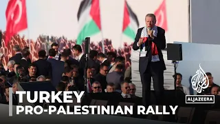 Turkey’s Erdogan tells pro-Palestinian rally Israel is ‘an occupier’