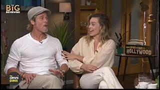 Brad Pitt & Margot Robbie on eating in movies, Tarantino's Star Trek & they get a major surprise!