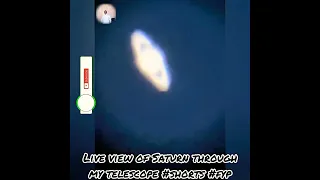 Live view of Saturn through my telescope #shorts #fypシ