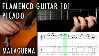 Flamenco Guitar 101 - 08 - Picado: Malaguena