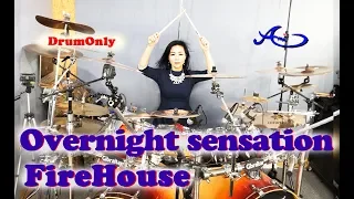 FireHouse - Overnight Sensation drum-only(cover by Ami Kim)(#64-2)