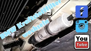 BMW 3er 5er Serie Kraftstofffilter wechseln / Replacing Fuel Filter on a BMW