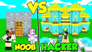 CASA DI DIAMANTE HACKER CONTRO CASA NOOB SU MINECRAFT!!