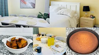 Hosting Friends|Breakfast|Dinner|Guest Bedroom&Bathroom Reset||Vanilla Cake Recipe|Cardamon Mandazi