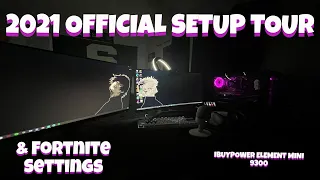2021 OFFICIAL SETUP TOUR & ALL FORTNITE SETTINGS  (ft. Ibuypower element mini 9300) | ConedByConnor