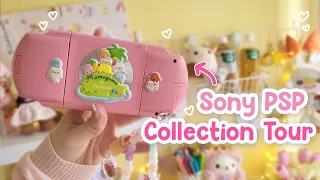 Sony PSP Collection Tour 🌸+ Cute Makeover 💐 Cutest Games for PSP🤍 2023 Game Collection