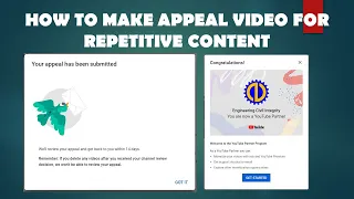 how to make appeal video of repetitive content