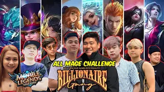 ALL MAGE CHALLENGE!! (Billionaire Gang Mobile Legends Pro Team)