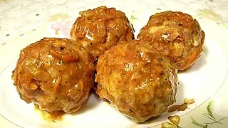 Домашние ТЕФТЕЛИ С РИСОМ в духовке/TEFTELS WITH RICE in the oven.