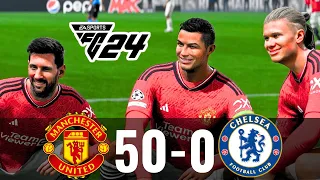 FC 24 PS5 Gameplay- Man United 50-0 Chelsea -Ft, Messi , Ronaldo, Mbappe, Salah,Neymar, Bellingham