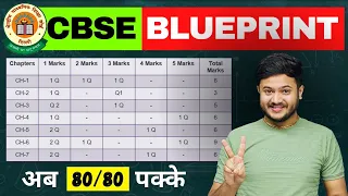 CBSE 2024 Board Blueprint  😍Question Paper Design Class 10 Maths Chapter Wise Marks Class 10 Maths