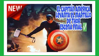 Capitán América levanta el martillo de Thor ⚒️ / Escena final Vengadores 😵
