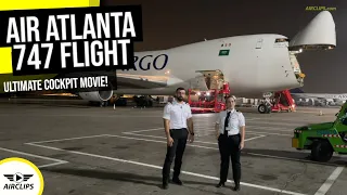 Air Atlanta 747 flight to Nairobi: Cpt Gio & Natacha Ultimate Cockpit Movie [AIRCLIPS]