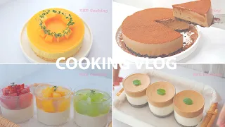 [Make Cakes Without Oven] Cheese Milk Ice🧀Dragon Fruit 🍓Fruit Custard🍓Matcha Iceberg Lava🧊