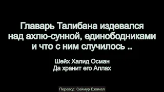 Главарь Талибана издевался над ахлю-сунной, единободниками и что с ним случилось . Шейх Халид Осман