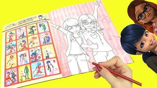 Miraculous Ladybug Coloring Book Pages with Marinette and Alya