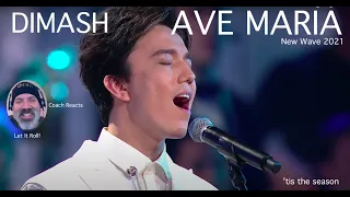 Coach Reacts: 'tis the season - DIMASH "AVE MARIA"  New Wave 2021  Beautiful song/Beautiful voice