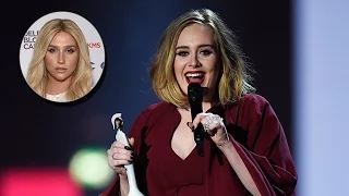 Adele Supports Kesha & Sobs During BRIT Awards 2016 Speeches