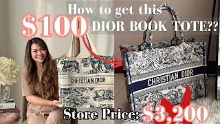 DIOR BOOK TOTE FOR $100 REVIEW?! DIOR VIP TOTE BAG TOILE DE JOUY