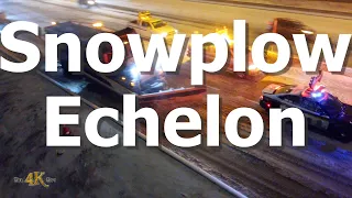 Highway 20: Epic plow echelon caught by drone on reduced lane 2-16-2024