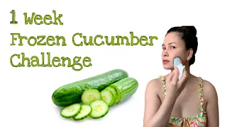 Frozen cucumber skin care hack!🥒