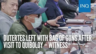 Dutertes left with bag of guns after visit to Quiboloy – witness