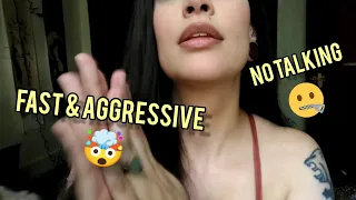 Fast & Aggressive ASMR Hand Sounds (No Talking 🙅‍♀️) | Background Sounds for Focus / Study / Sleep