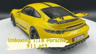 Unboxing For Porsche 911 gt3 from norev diecast model car مجسم بورش من نوريف