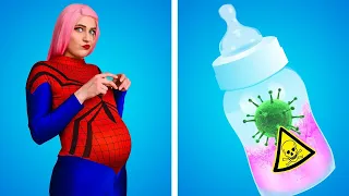 Pregnant Superhero Situations || Funny Pregnancy Situations, Awkward Moments By Zoom Cool