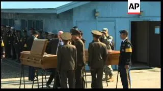 Bodies of NKorean soldiers swept away by floods return home