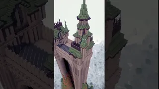 the arch tower timelapse #minecraft #minecraftbuilding #minecraftbuild