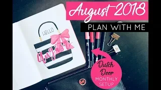 August 2018 Plan With Me | Bullet Journal Dutch Door Monthly